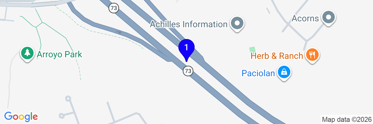Map showing facility locations