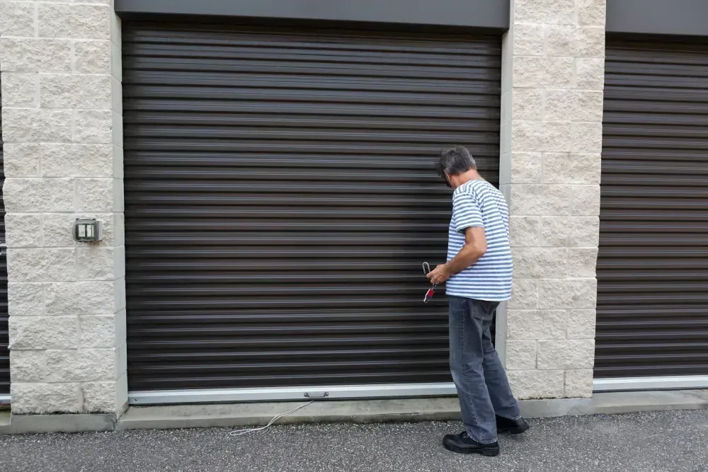 Man at a storage unit