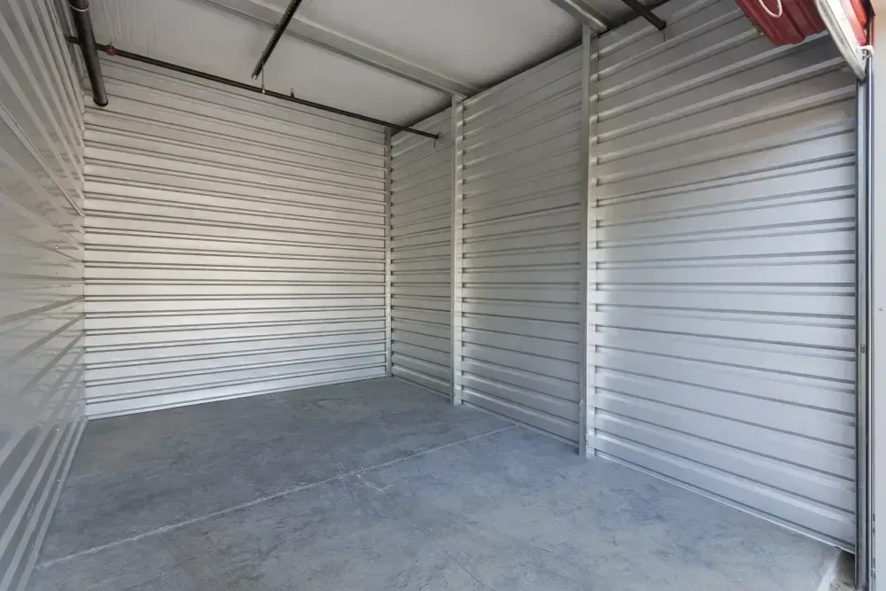 Interior view of a storage unit